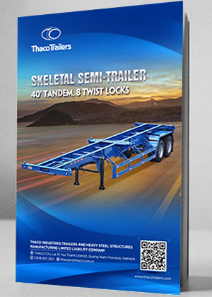 Skeletal semi-trailers 40' tandem, 8 twist locks
