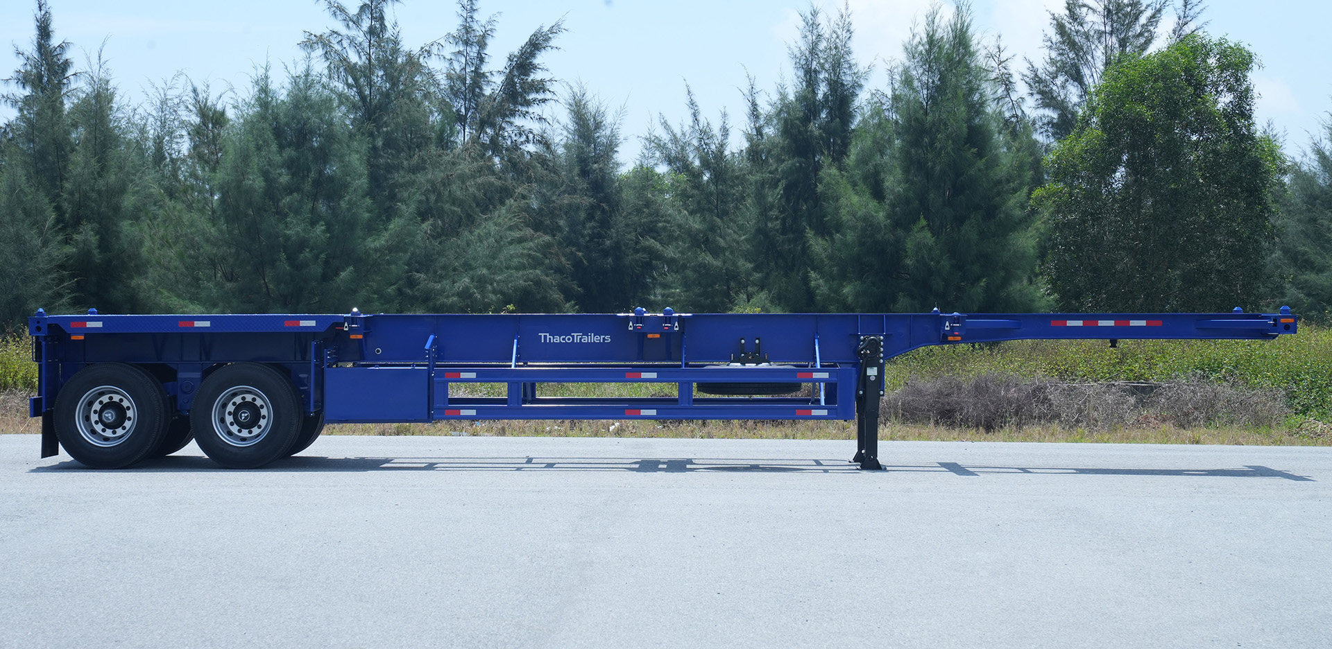 Sơ mi rơ moóc Xương Thaco Trailers 40' 2 trục 12 khóa